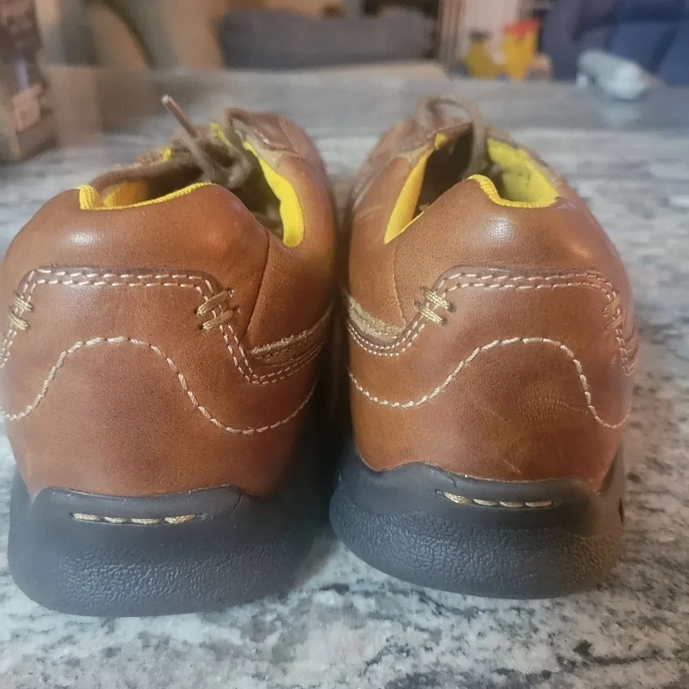 Brown Leather Dress Casual Lace Up Comfort Shoes